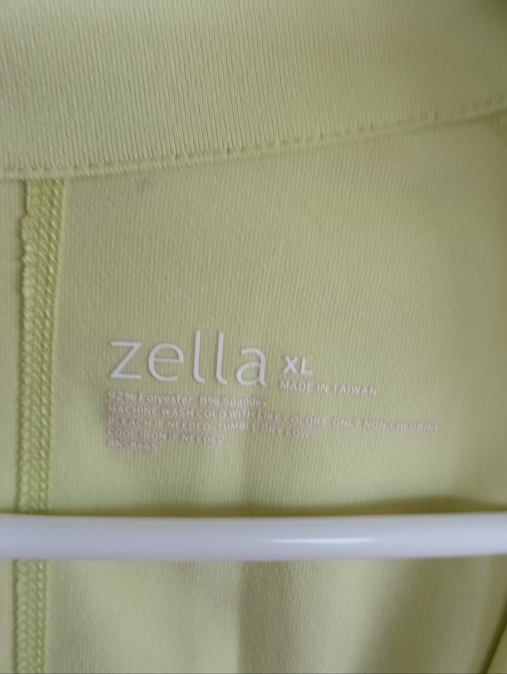 Zella Lime Green Workout Jacket Stretchy Neon Activewear Hiking Ruched Gorpcore - Picture 7 of 10